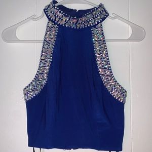 2 piece set, beaded formal dress